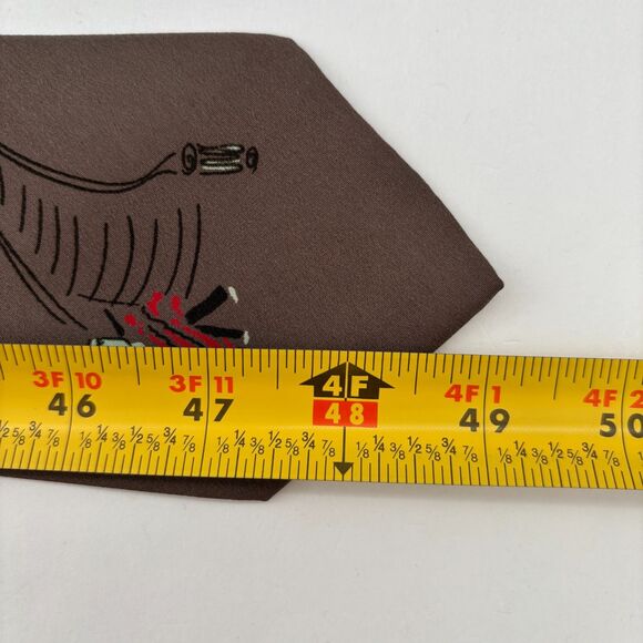 Excello Cravats Mens Silk Necktie Vintage 1950s Novelty 3x49 Preppy Corpcore - Picture 6 of 6